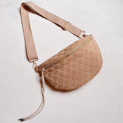 Taupe Blossom Belt Bag