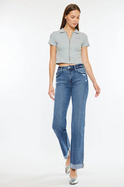 High Rise True Straight Jeans