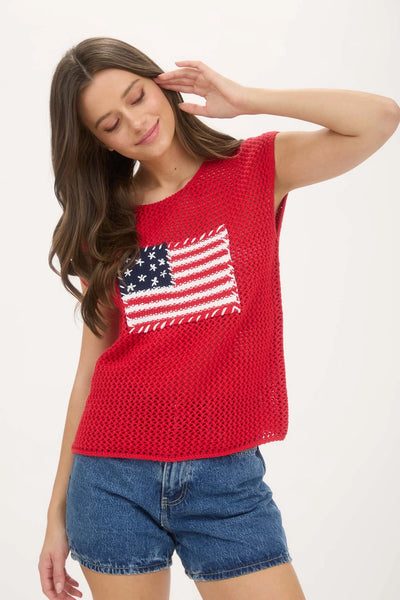 Red White & You Summer Sweater
