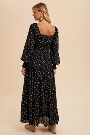 Black Floral Maxi Dress