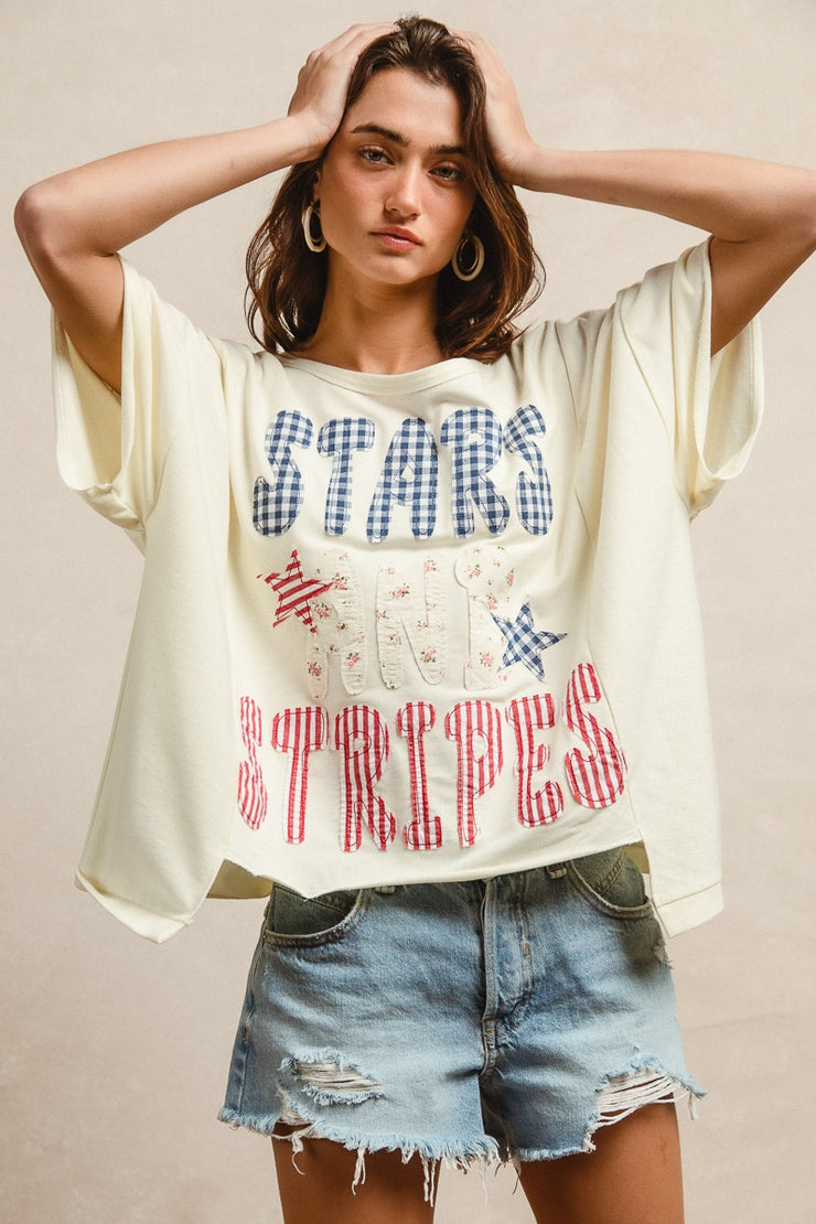 Stars & Stripes PAtchwork Tee