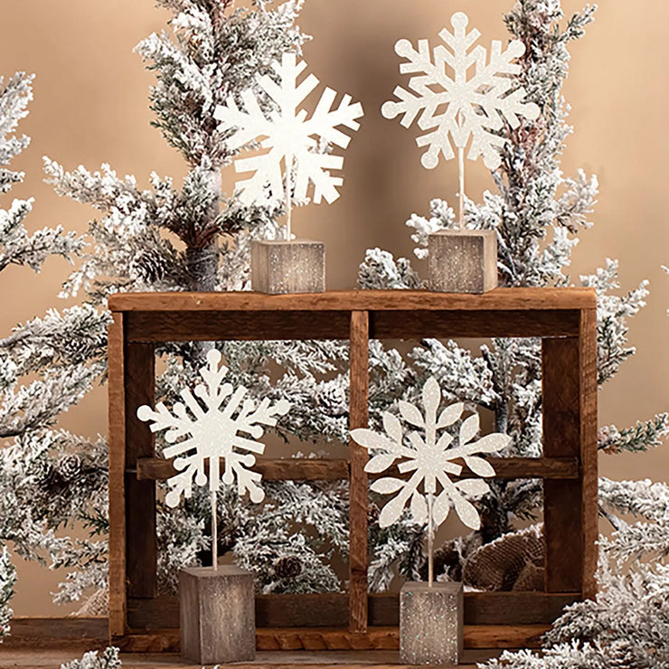 Glitter Snowflake Picture Holder