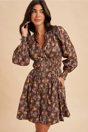 Autumn Blossom Mini Dress