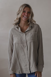 Sally Mocha Buttondown