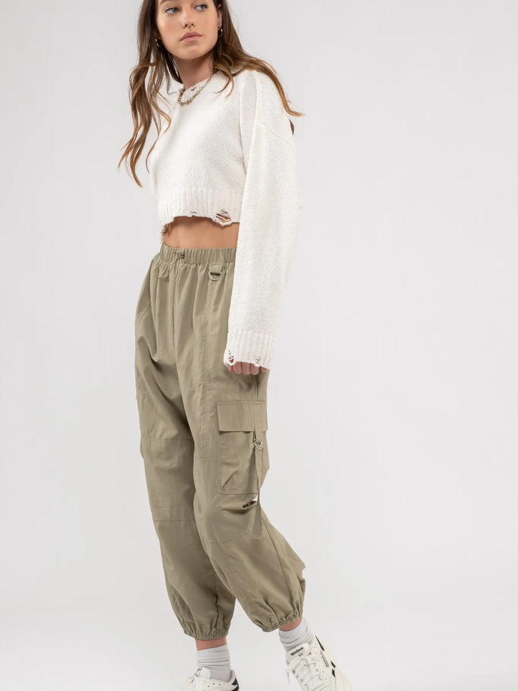 Ryann Olive Cargo Joggers