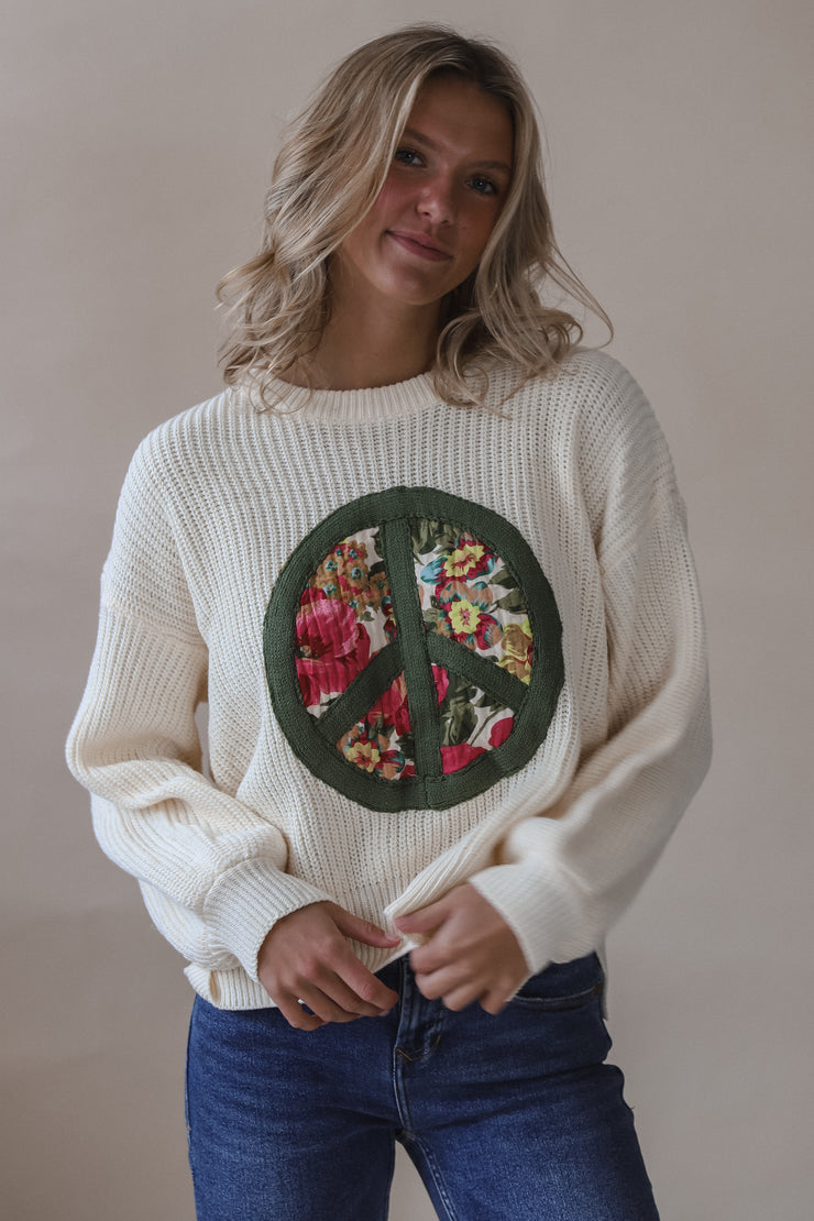 Wildflower Peace Sweater