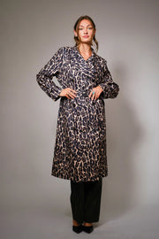 Leoapard Double Breasted Trench Coat