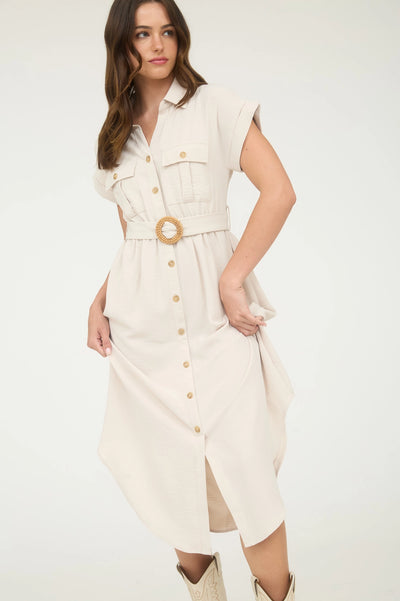 Beige Dreams Midi Dress
