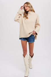 Free Falling Turtleneck Ivory Sweater