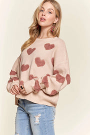 Fluffy Heart Sweater