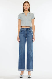 High Rise True Straight Jeans