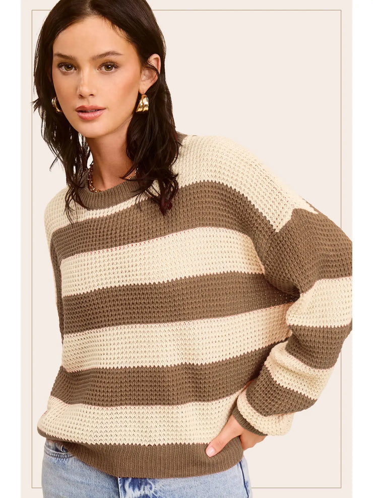 Truffle Stripe Sweater