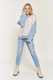 Denim Daze Mixed Sweater