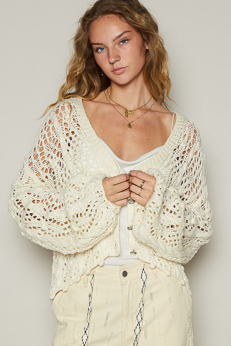 Samantha Open Weave Cardigan