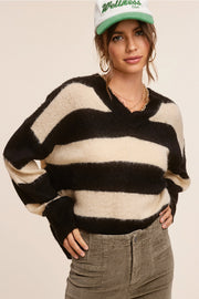 Oatmilk Striped Sweater