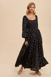 Black Floral Maxi Dress