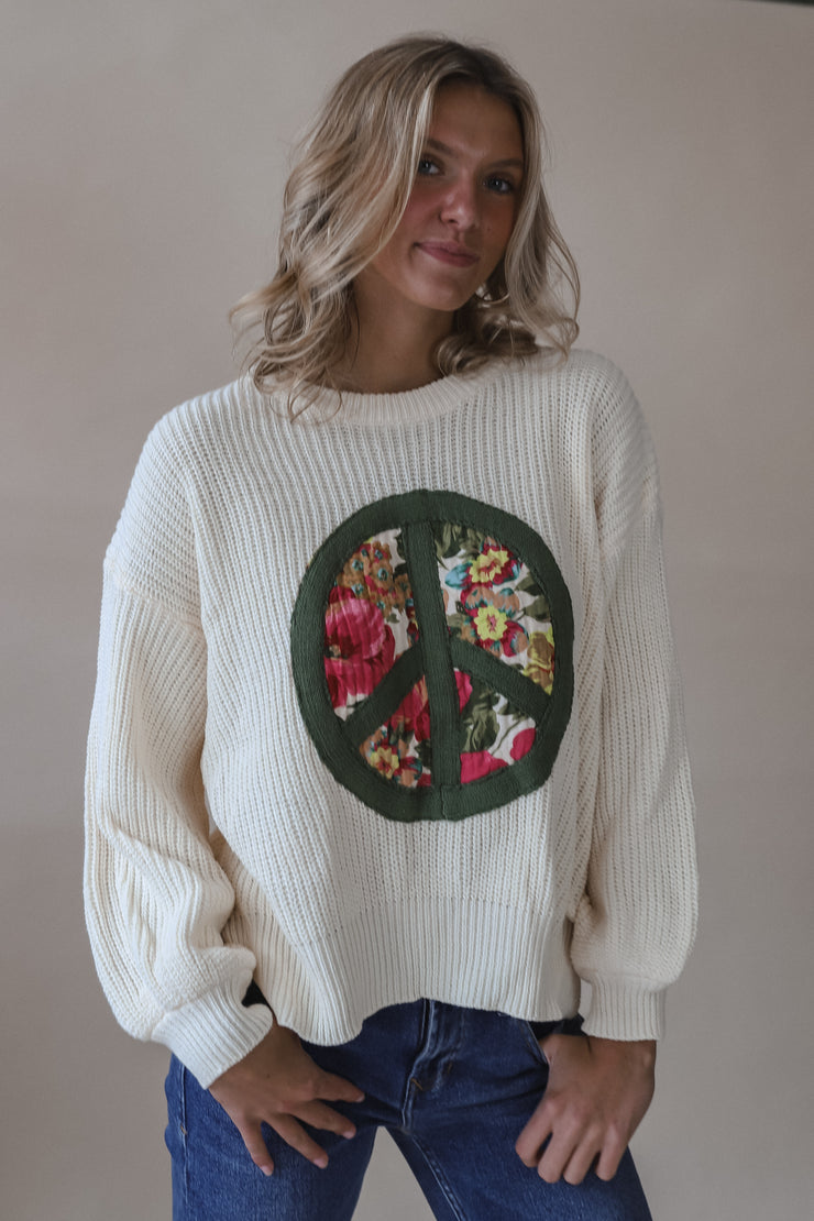 Wildflower Peace Sweater