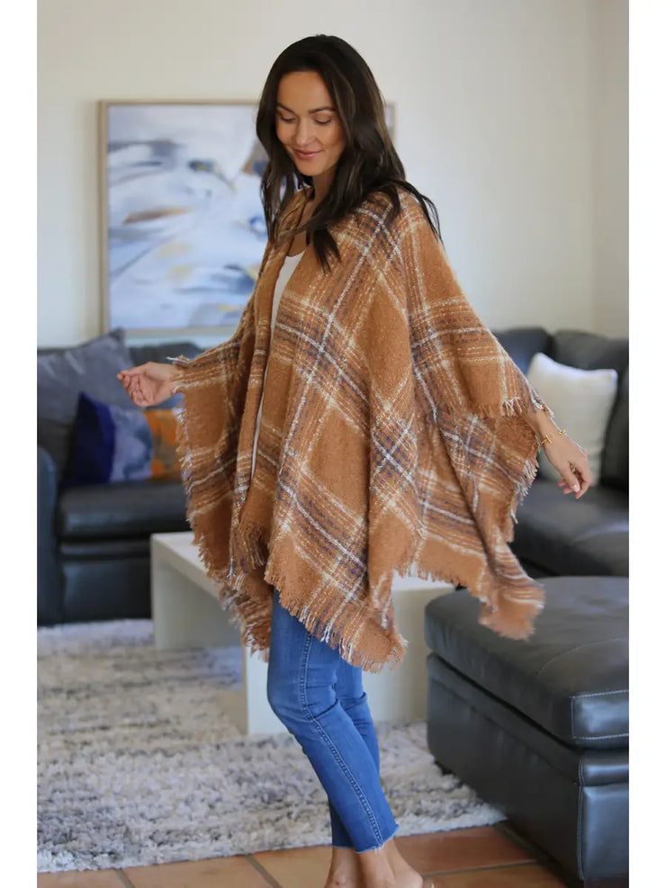 Plaid Poncho