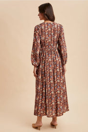Autumn Blossom Midi Dress