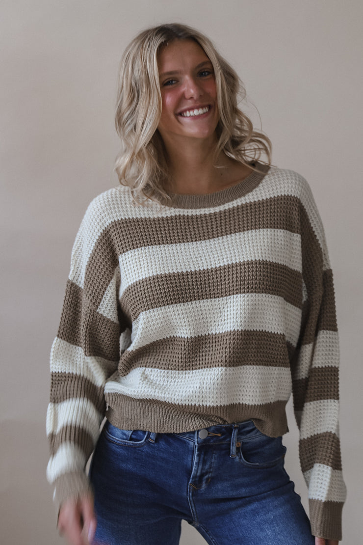 Truffle Stripe Sweater