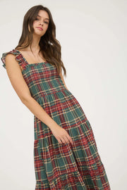 Evergreen Plaid Dress