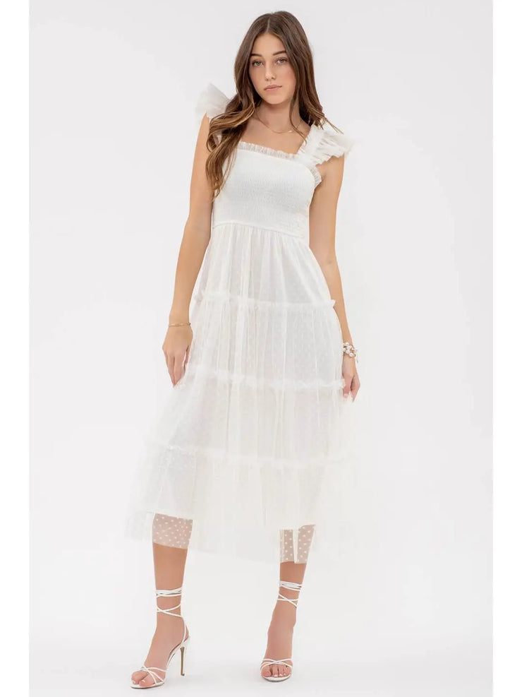 Creamy Tulle Dress