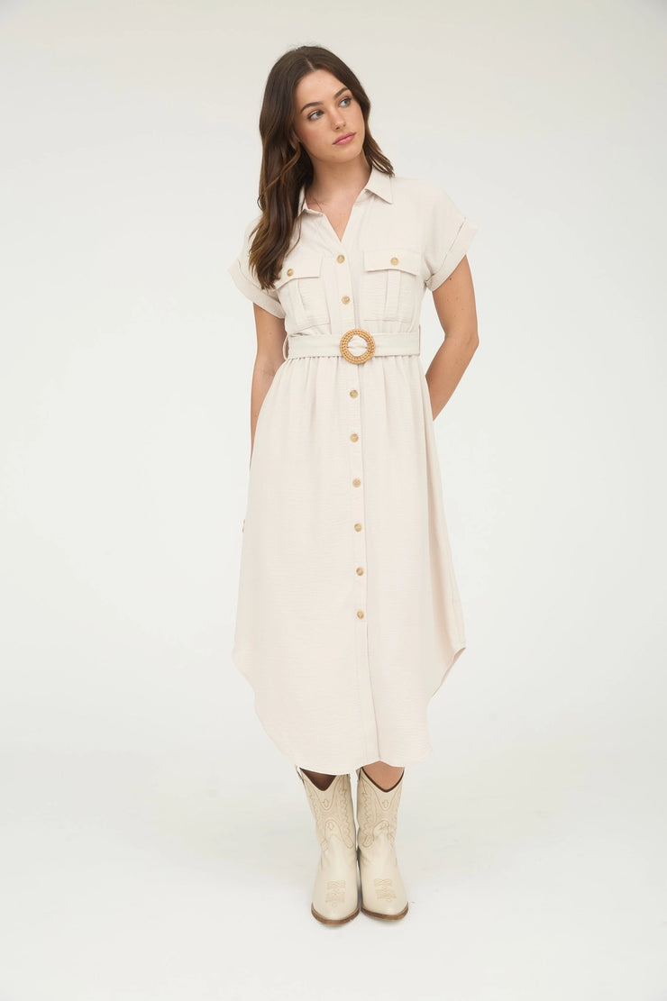Beige Dreams Midi Dress