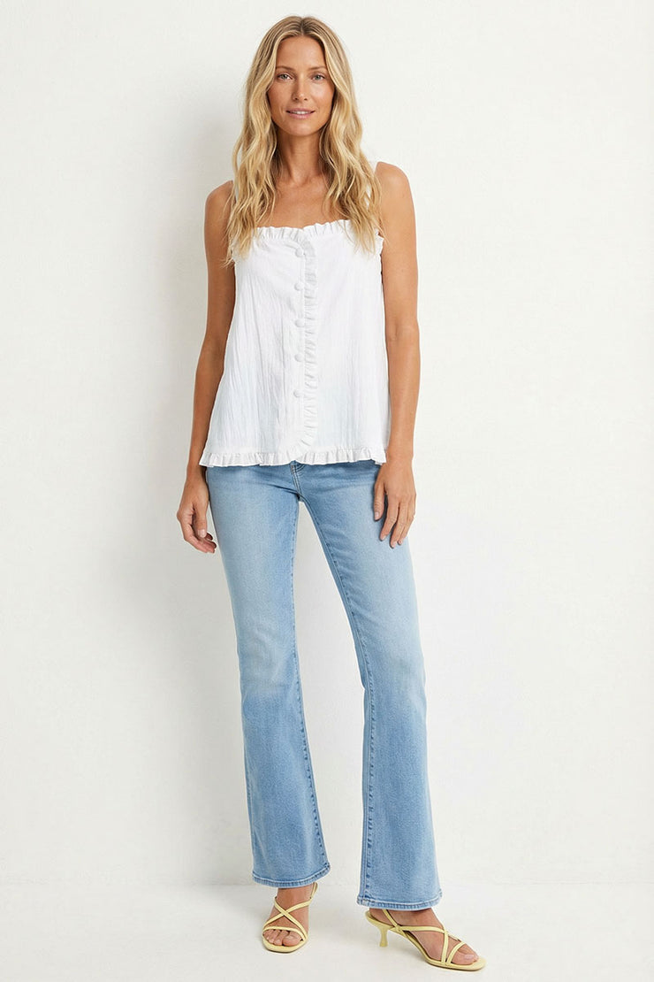 White Ruffle Tank – 1 Happy Girl
