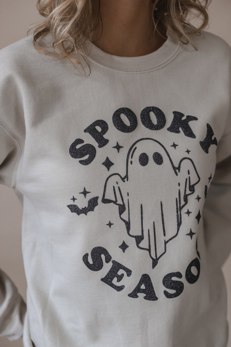 Spooky Season Glitter Ghost Sweatshirt