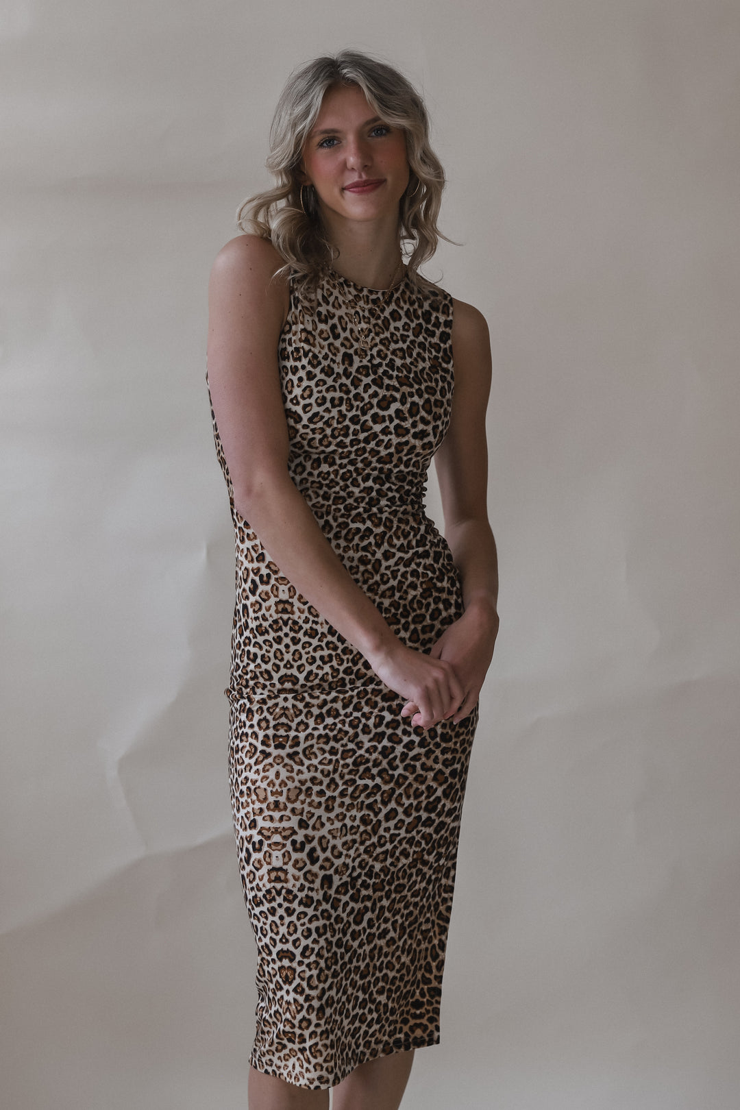 Knit Leopard Midi Dress – 1 Happy Girl