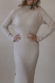 Tara Turtleneck Ribbed Sweater Dress