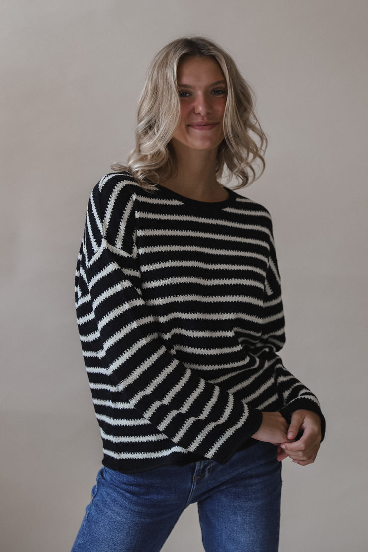 Becca Black Stripe Sweater