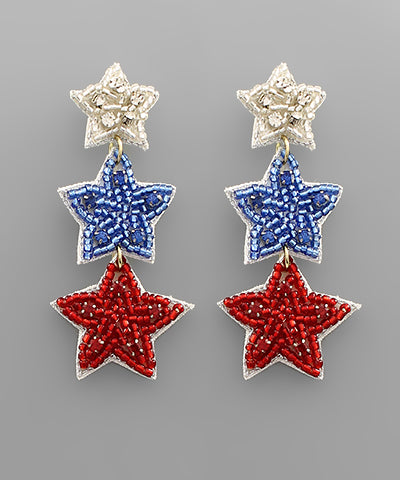 Red, White & you earrings