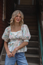 Floral Smocked Blouse