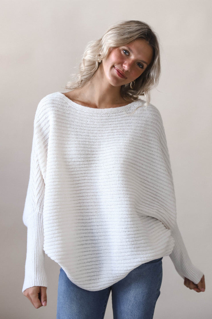 Ivory Batwing Sweater