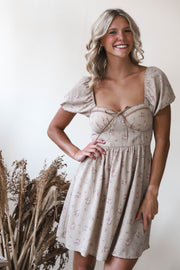 Sweetheart Puff Sleeve Dress