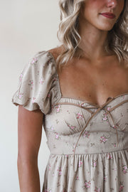 Sweetheart Puff Sleeve Dress