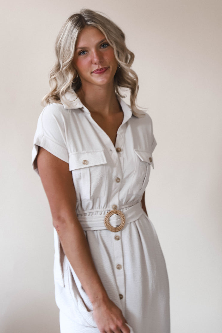 Beige Dreams Midi Dress