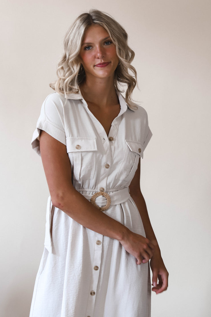 Beige Dreams Midi Dress