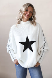 Ivory Star Sweater