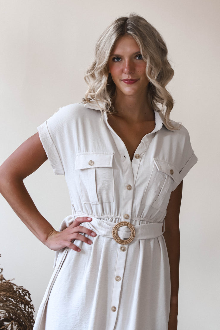 Beige Dreams Midi Dress