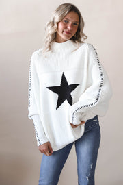 Ivory Star Sweater