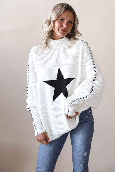 Ivory Star Sweater