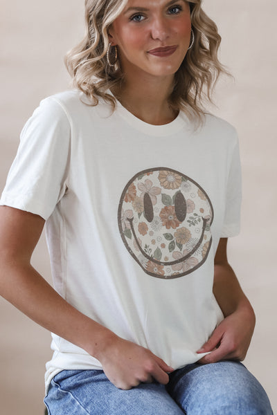Floral Smiley Tee