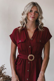 Burgundy Dreams Midi Dress