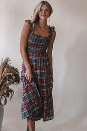 Evergreen Plaid Dress