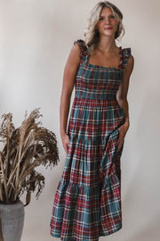 Evergreen Plaid Dress