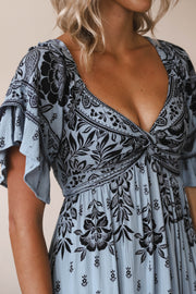 Blue Mirage Midi Dress