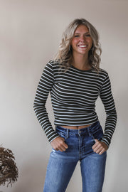 Olive Grove Stripe Tee