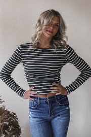 Olive Grove Stripe Tee